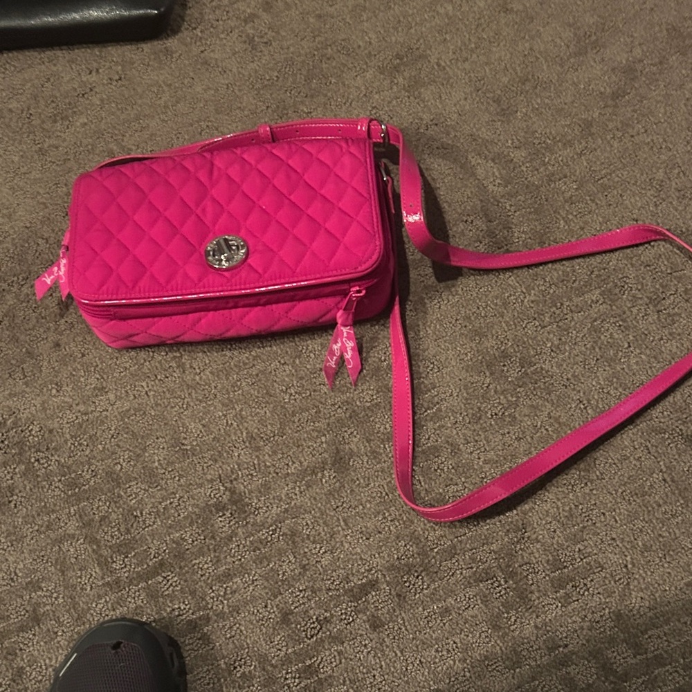Vera Bradley Fuchsia Quilted Crossbody Bag